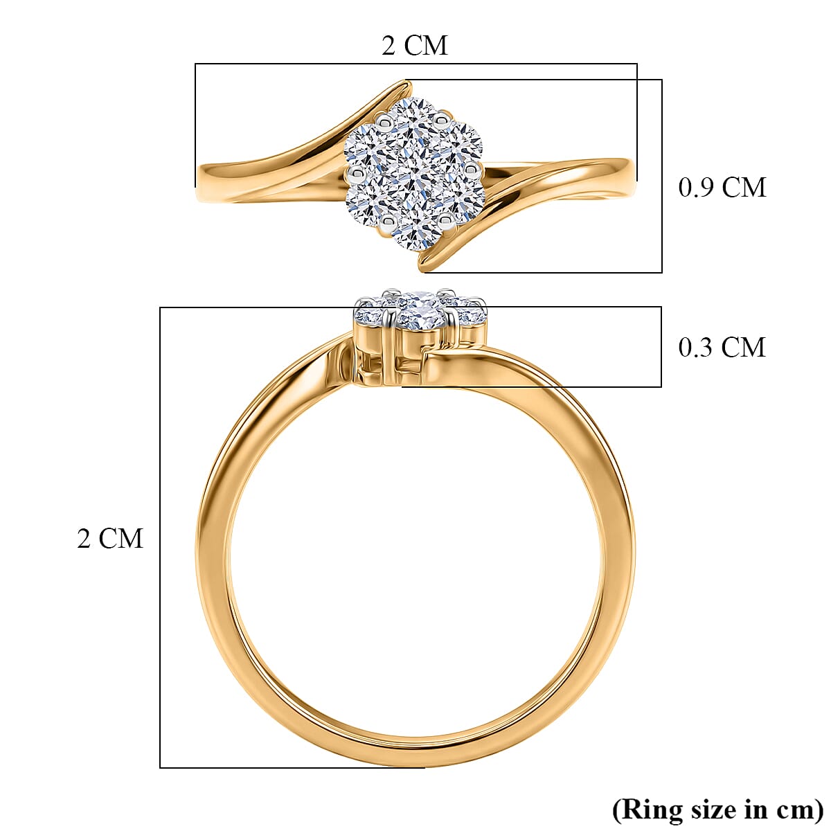 Luxuriant SI-G-H Lab Grown Diamond Pressure Set Ring in Sterling Silver