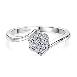 Luxuriant SI-G-H Lab Grown Diamond Pressure Set Ring in Sterling Silver