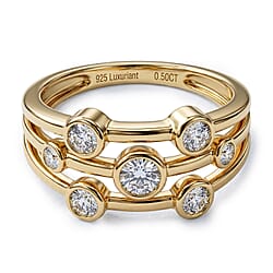 LUXURIANT Lab Grown Diamond Bubble Ring in Sterling Silver 0.48 Ct. (SI/GH)