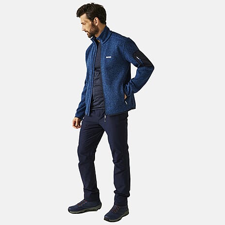 Regatta Mens Soft Brushed Full-Zip Fleece (Size 43-44In) - Snorkel Blue