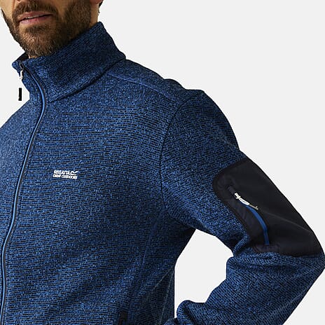 Regatta Mens Soft Brushed Full-Zip Fleece (Size 46-48In) - Snorkel Blue