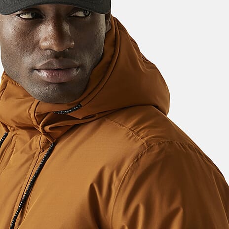 Regatta Mens Fleece Lined Waterproof Insulated Jackets With Storm Hood And Pockets (Size 109-112Inch) - Brown