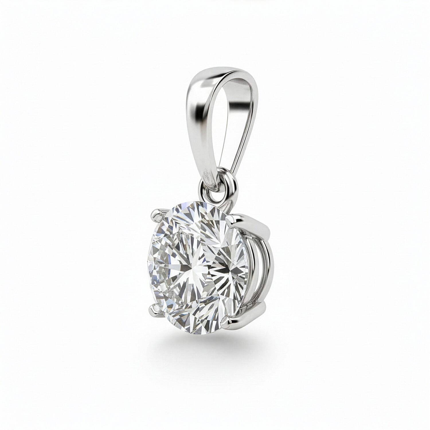 THE PERFECT DIAMOND - 950 Platinum IGI Certified Internally Flawless D Colour Lab Grown Diamond Pendant 1.03 Cts
