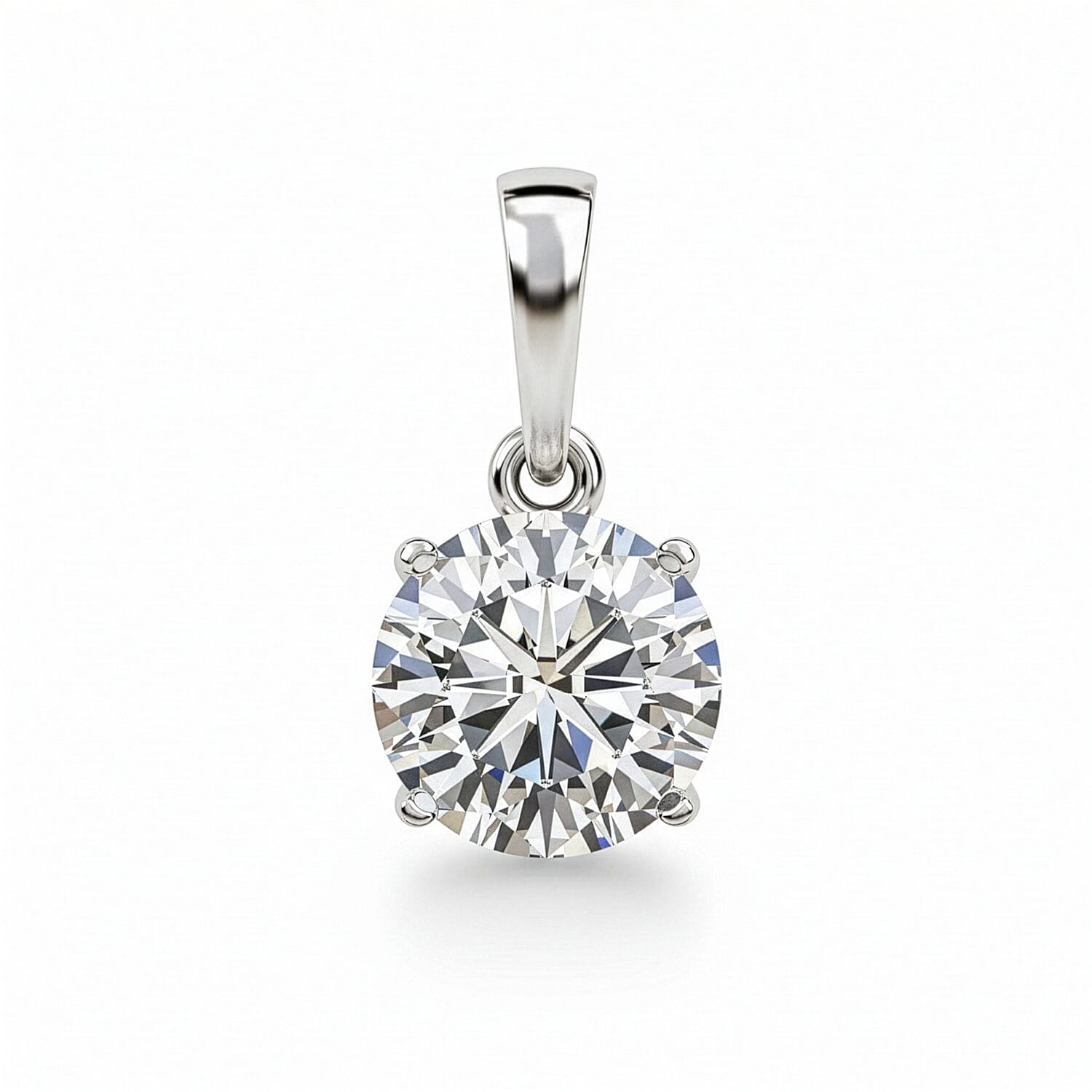 THE PERFECT DIAMOND - 950 Platinum IGI Certified Internally Flawless D Colour Lab Grown Diamond Pendant 1.03 Cts