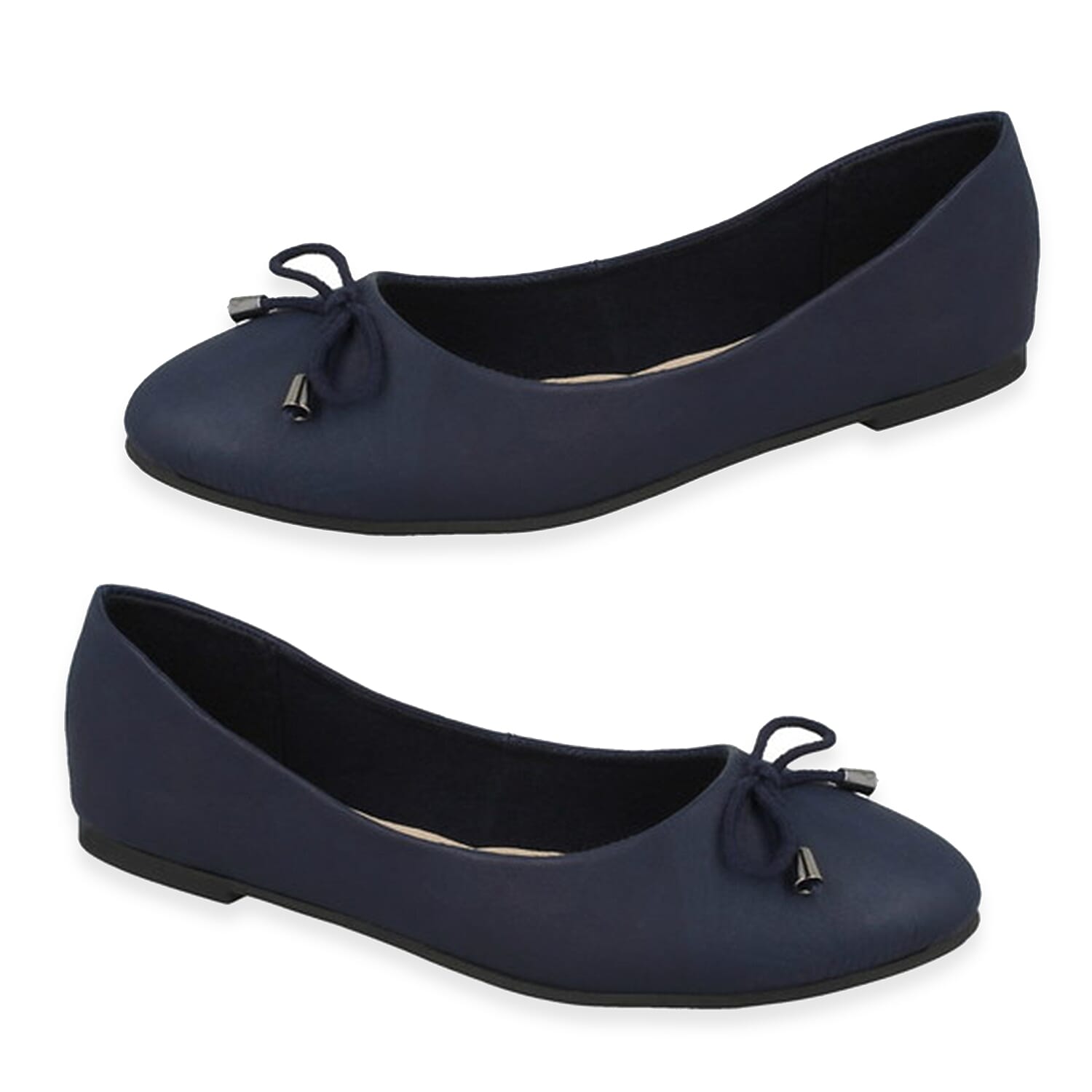 Womens Classic Round Toe Ballet Flat With Bow