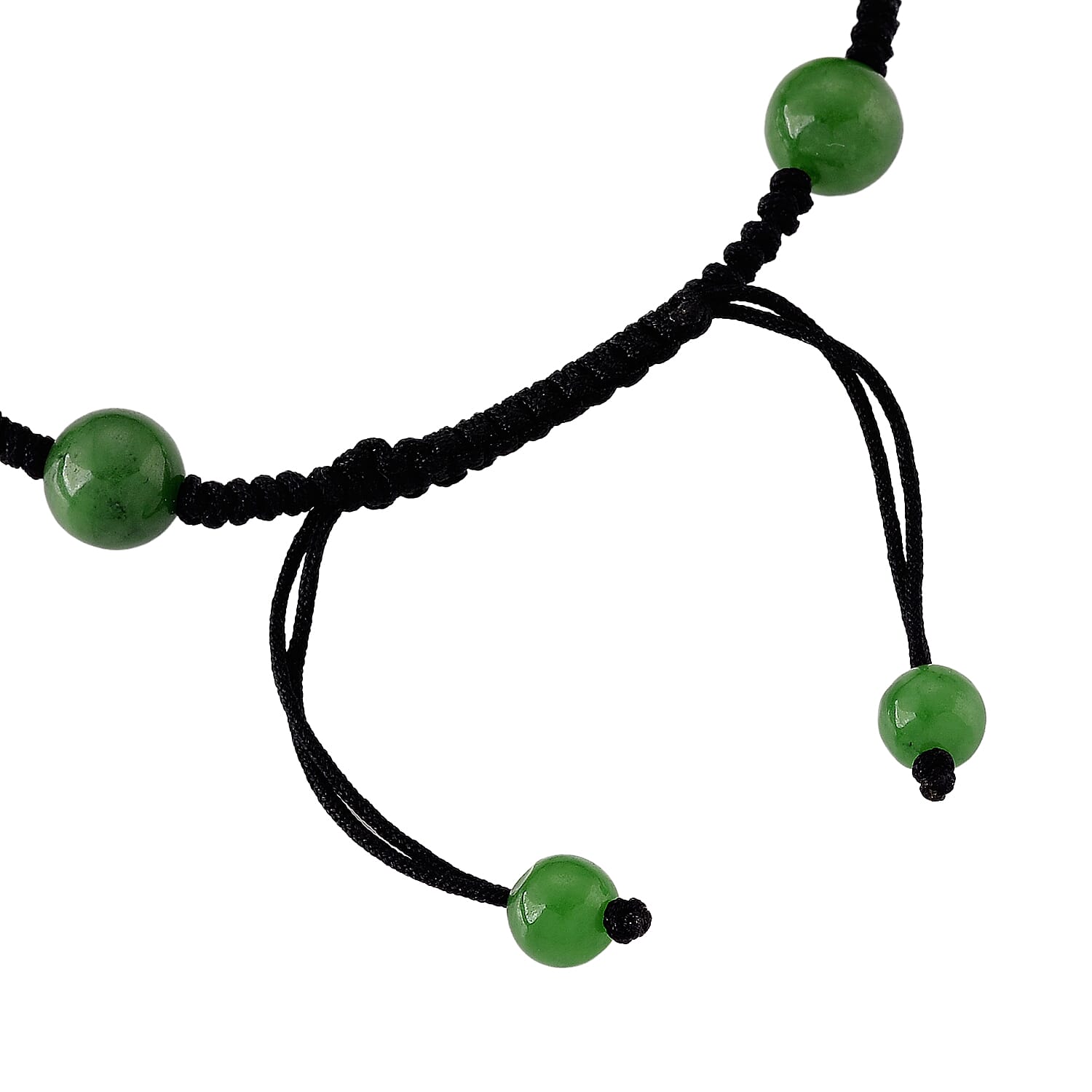 Enhanced Green Jade Carved Pixiu Adjustable Bracelet (Size 6.5-9.5) 35.00 Ct.