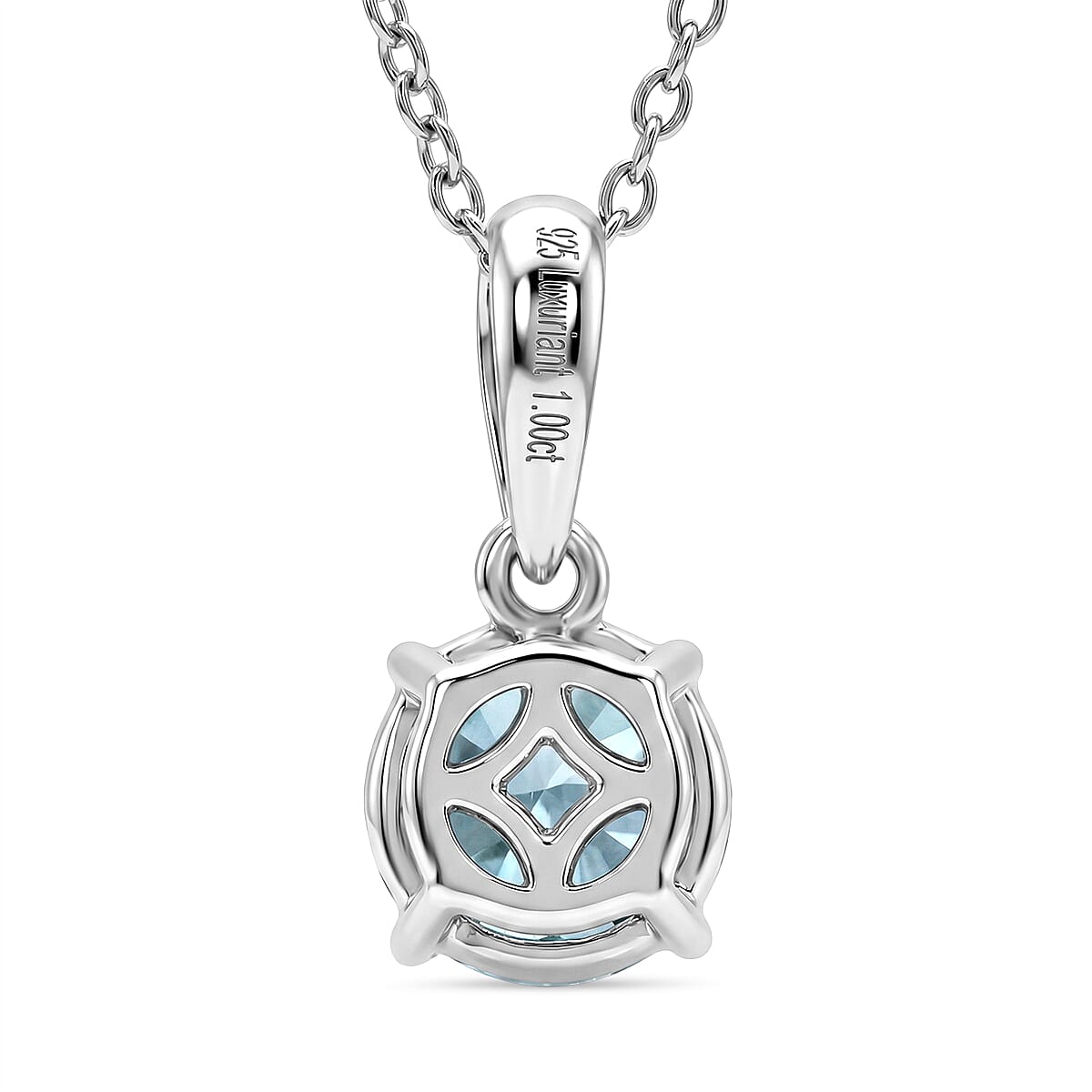 Luxuriant SI Lab Grown Green Diamond Pendant in Rhodium Overlay Sterling Silver 1.00 Ct.