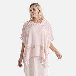 La Marey Two-way Embroidery Kaftan Top (One Size) - Orange