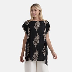 La Marey Botanical Embroidered Top (One Size) - Red