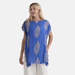 La Marey Botanical Embroidered Top (One Size) - Red