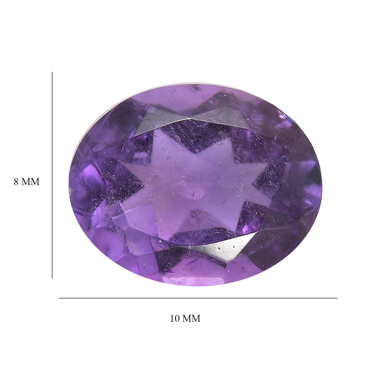 African Amethyst Oval Cut Cut 10X8 mm Gemstone, 2.54 Ct