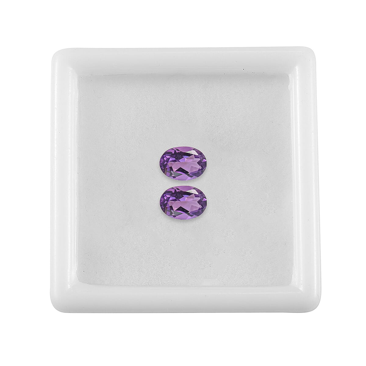 Set Of 2 African Amethyst Oval Cut Cut 7X5 mm Gemstone, 1.49 Ct