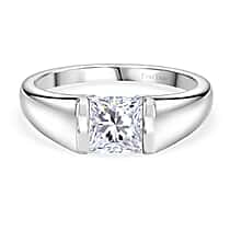 EverTrue White Cubic Zirconia Band Ring Pure Yellow Brass  1.805  Ct.