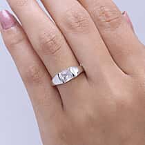 EverTrue White Cubic Zirconia Band Ring Pure Yellow Brass  1.805  Ct.