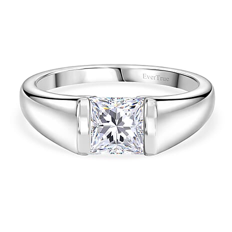 EverTrue White Cubic Zirconia Band Ring Pure Yellow Brass  1.805  Ct.