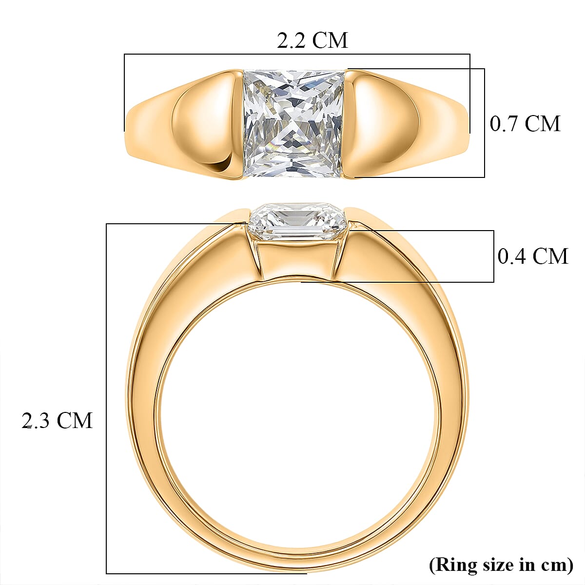 EverTrue White Cubic Zirconia Band Ring 1.805 Ct.