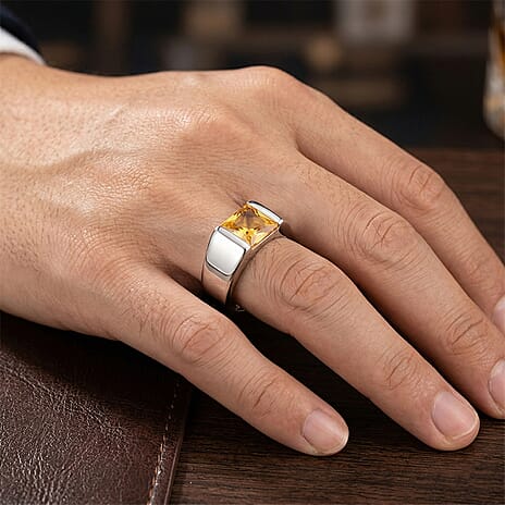 EverTrue - Yellow Cubic Zirconia Solitaire Band Ring 1.73 Ct.
