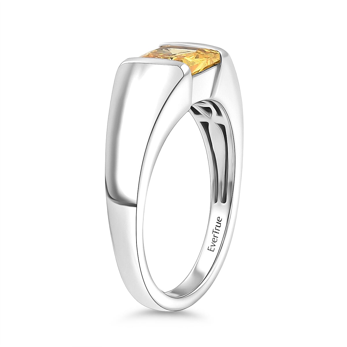 EverTrue - Yellow Cubic Zirconia Solitaire Band Ring 1.73 Ct.