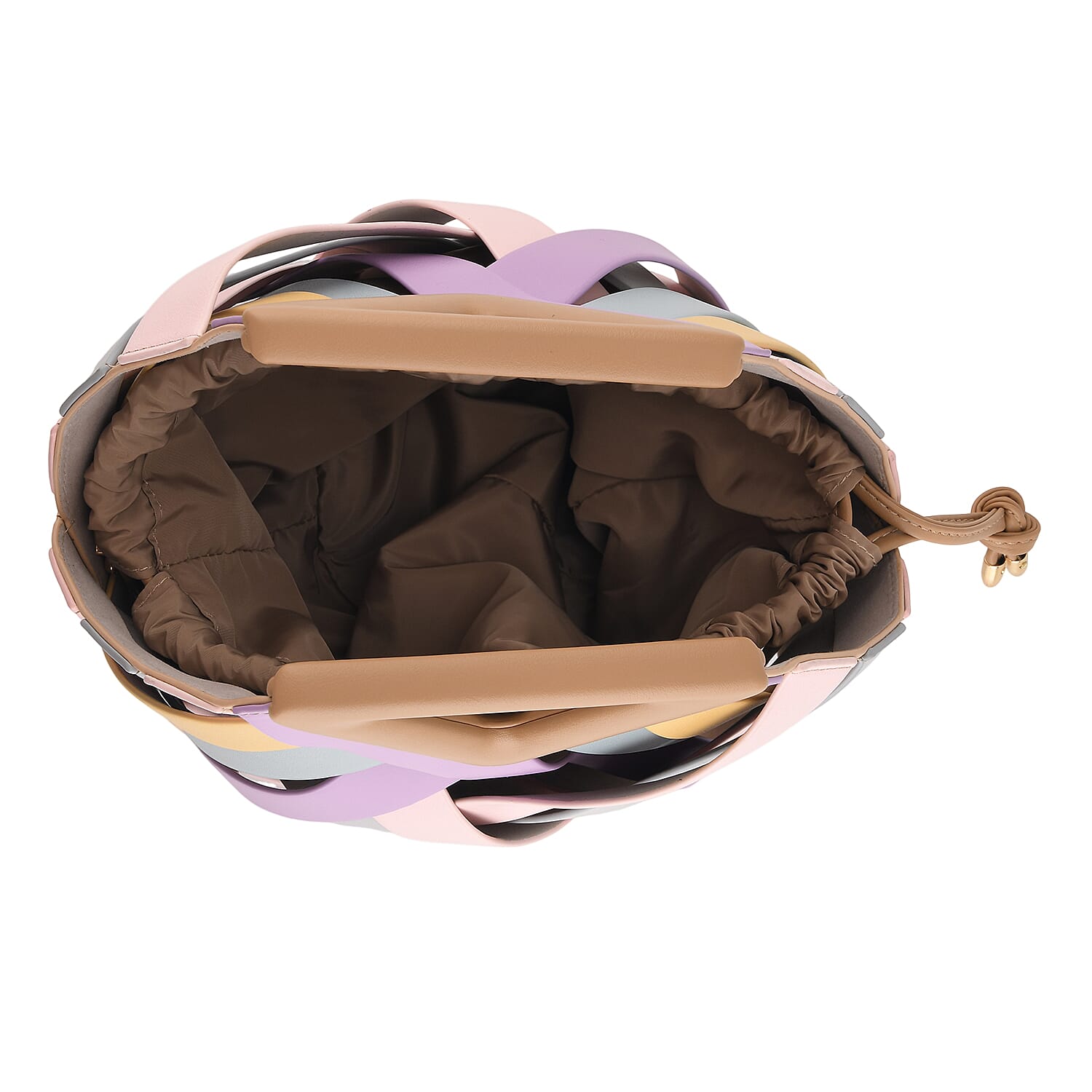 Designer Triangle Handle Clutch Handbag with Removable Pouch & Adjustable Shoulder Strap - Multi Colour