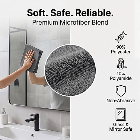 Multi-Purpose Cleaner Microfiber Cloth - Dark Grey