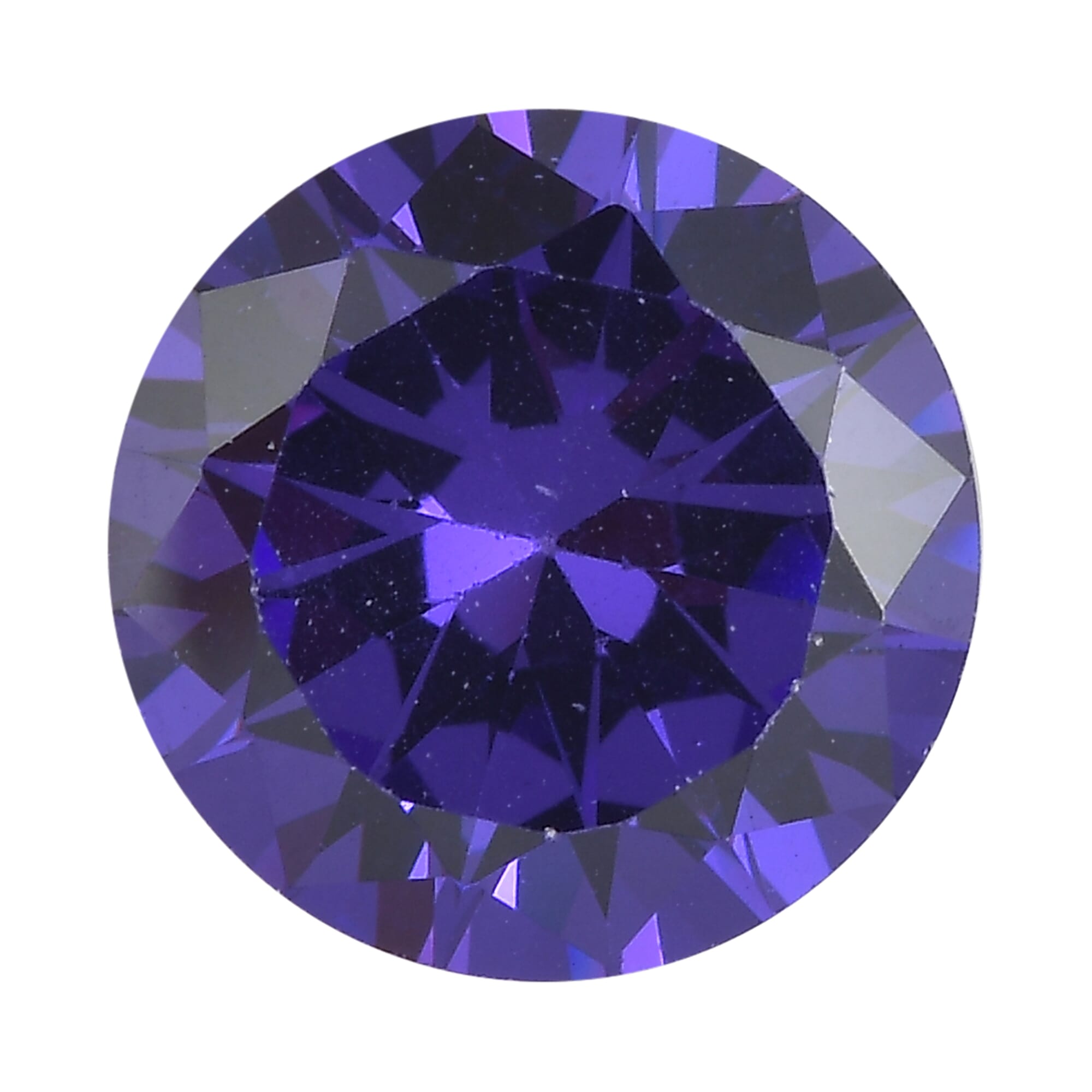 Blue Cubic Zirconia Round 8 mm Gemstone, 3.30 Ct