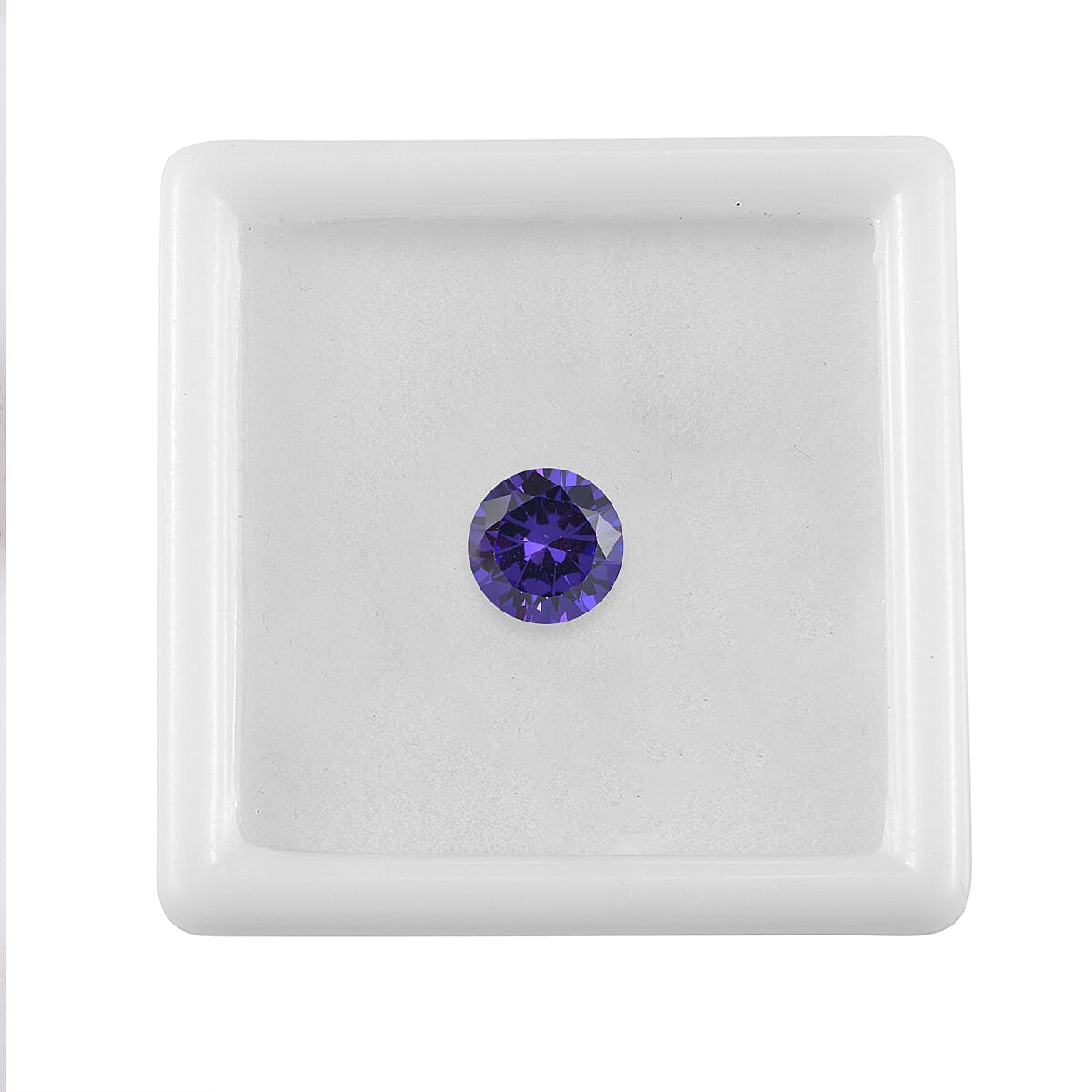 Blue Cubic Zirconia Round 8 mm Gemstone, 3.30 Ct
