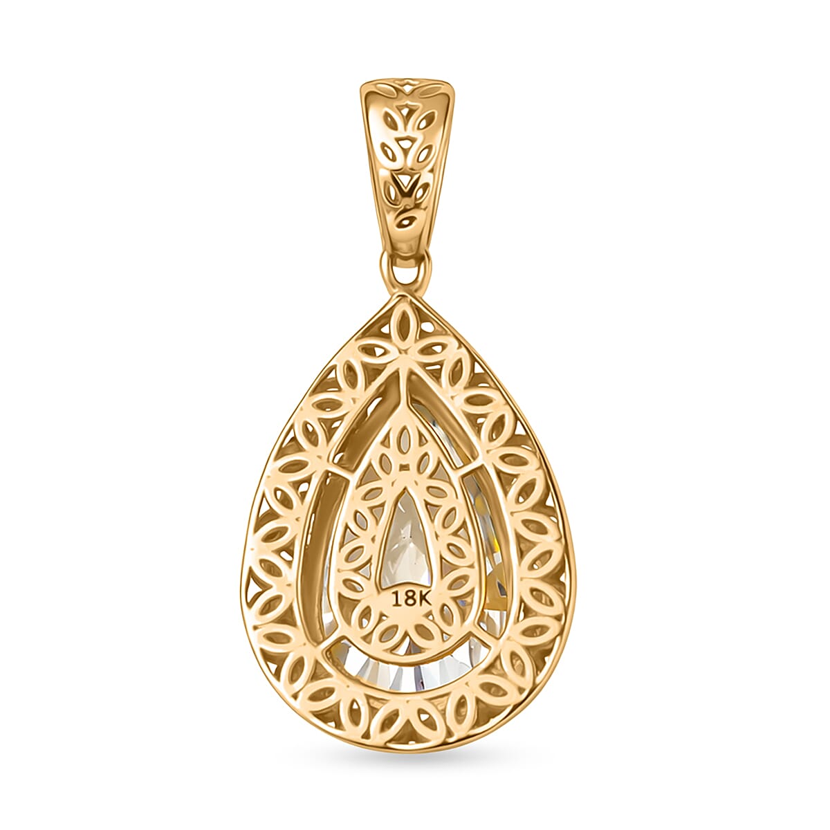 Luxuriant 18K Yellow Gold IGI Certified VS-E-F Lab Grown Diamond Solitaire Pendant 2.03 Ct, Gold Wt. 1.00 Gms