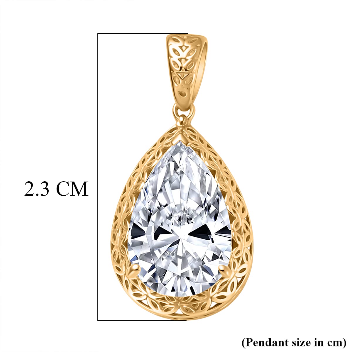 Luxuriant 18K Yellow Gold IGI Certified VS-E-F Lab Grown Diamond Solitaire Pendant 2.03 Ct, Gold Wt. 1.00 Gms