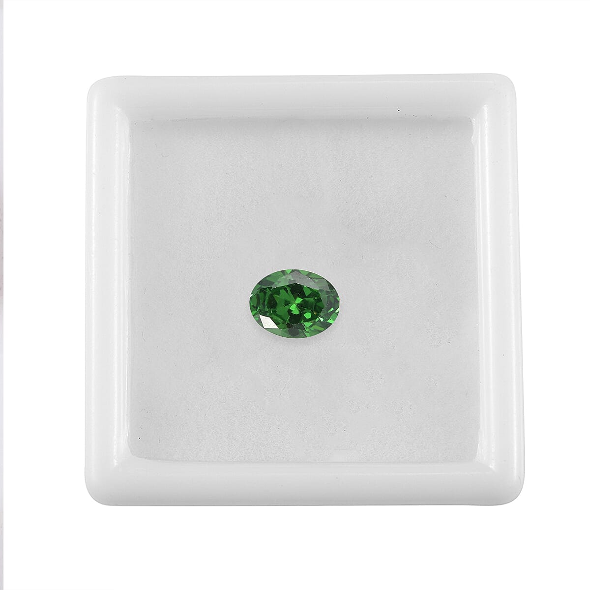 Green Cubic Zirconia Oval Cut Cut 8X6 mm Gemstone, 1.74 Ct