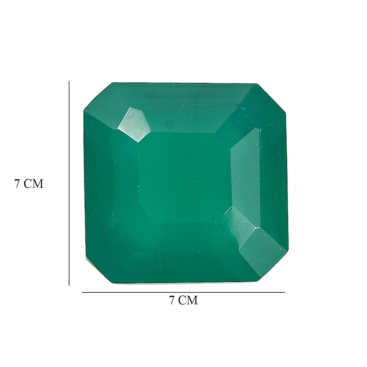 Set Of 2 Green Onyx Octagon 7X7 mm Gemstone, 3.76 Ct