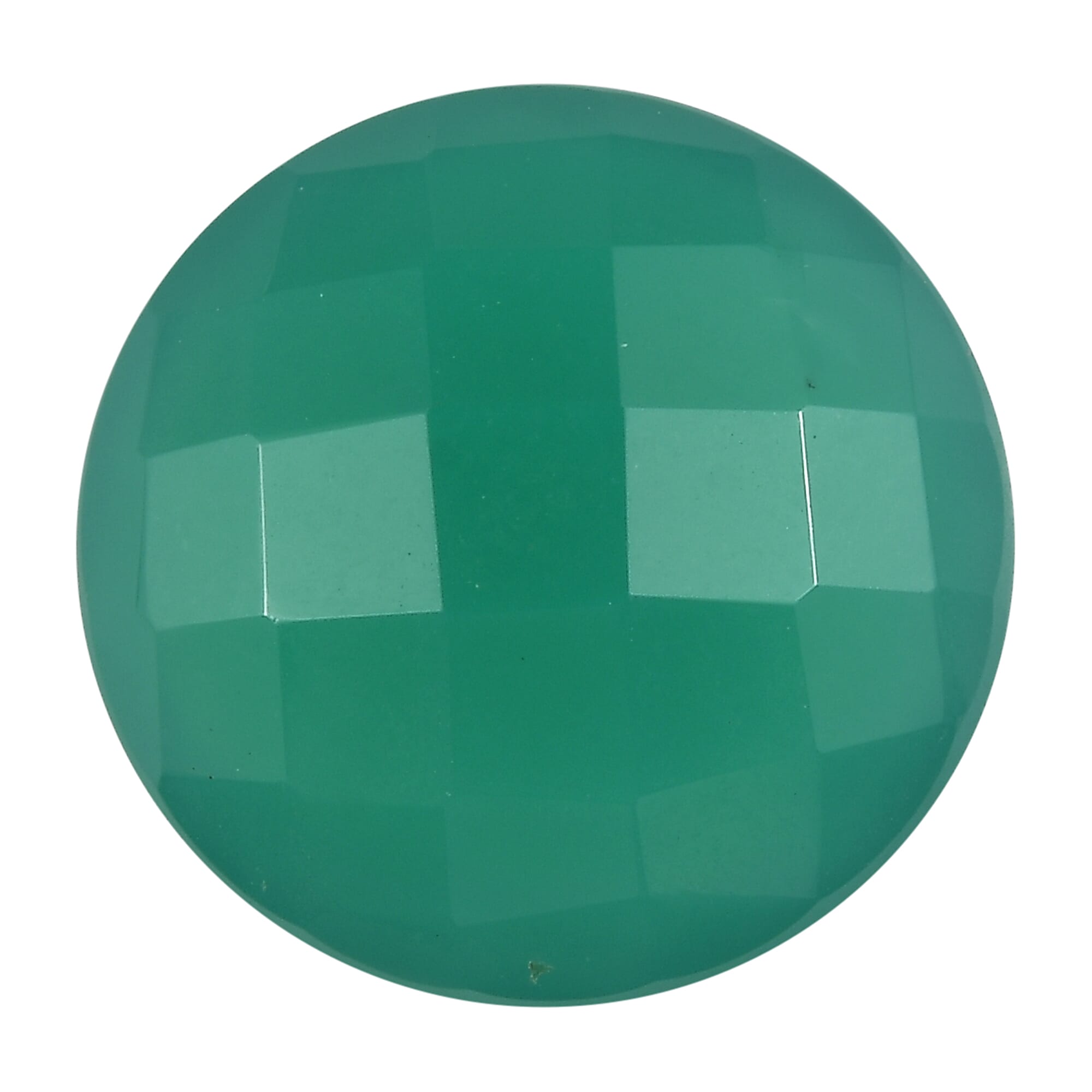 Green Onyx Round 12 mm Gemstone, 5.21 Ct
