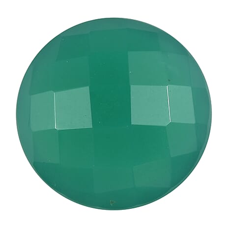 Green Onyx Round 12 mm Gemstone, 5.21 Ct