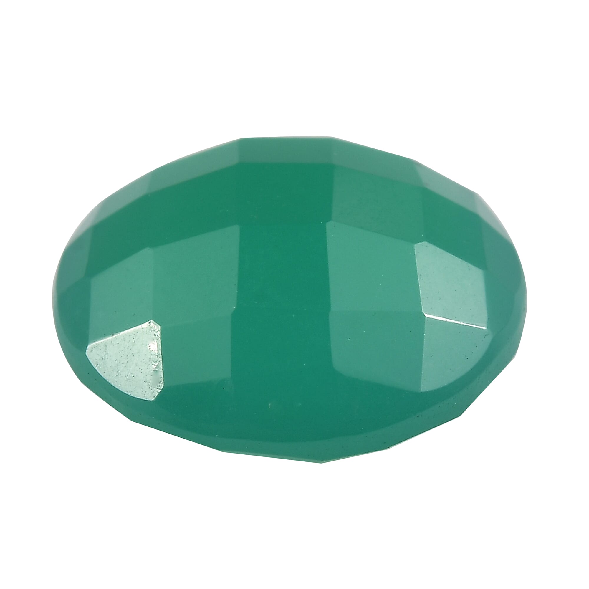 Green Onyx Round 12 mm Gemstone, 5.21 Ct