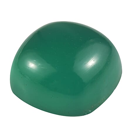 Green Onyx Cushion Cut 11X11 mm Gemstone, 6.21 Ct