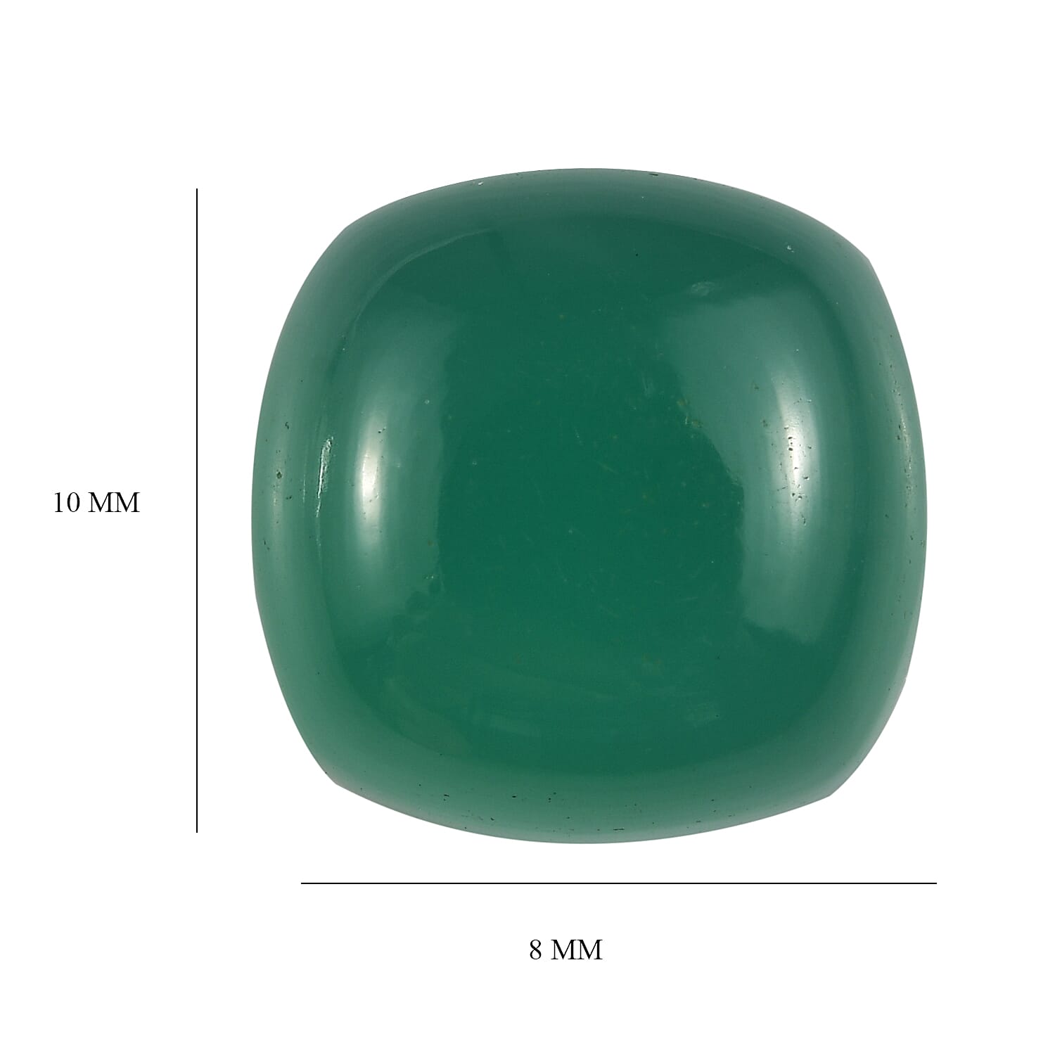 Green Onyx Oval Cut Cut 10X8 mm Gemstone, 3.03 Ct