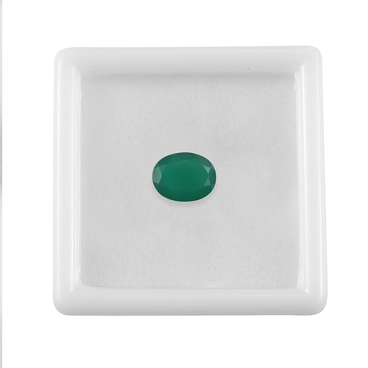 Green Onyx Oval Cut Cut 10X8 mm Gemstone, 2.32 Ct