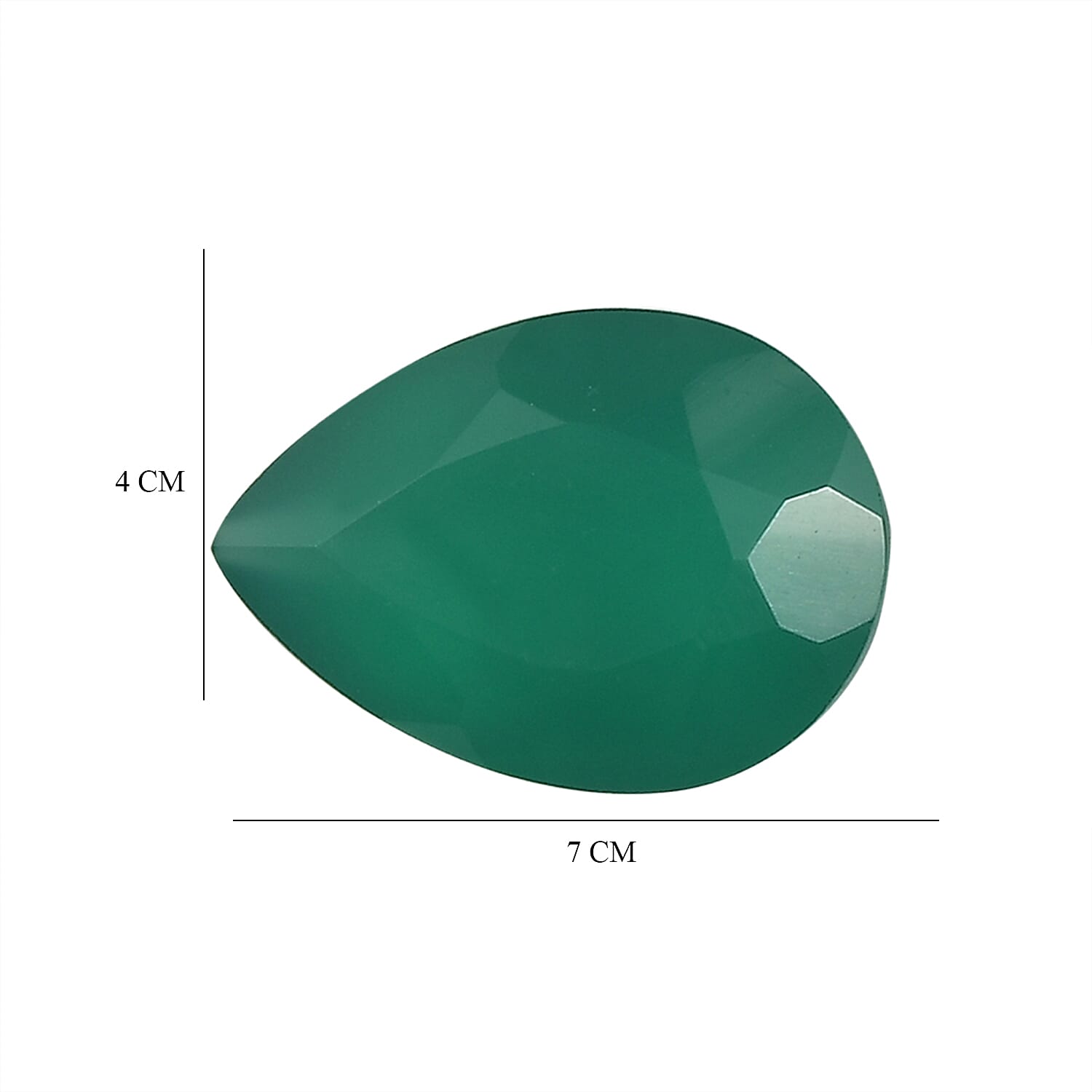 Set Of 2 Green Onyx Pear 7X5 mm Gemstone, 1.18 Ct