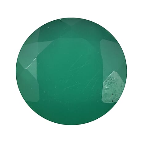 Green Onyx Round 7 mm Gemstone, 1.13 Ct