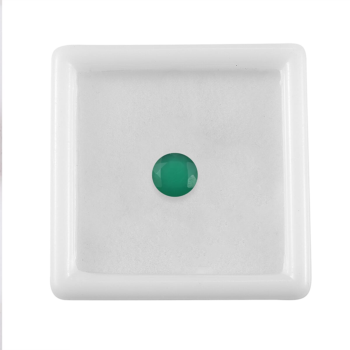 Green Onyx Round 7 mm Gemstone, 1.13 Ct
