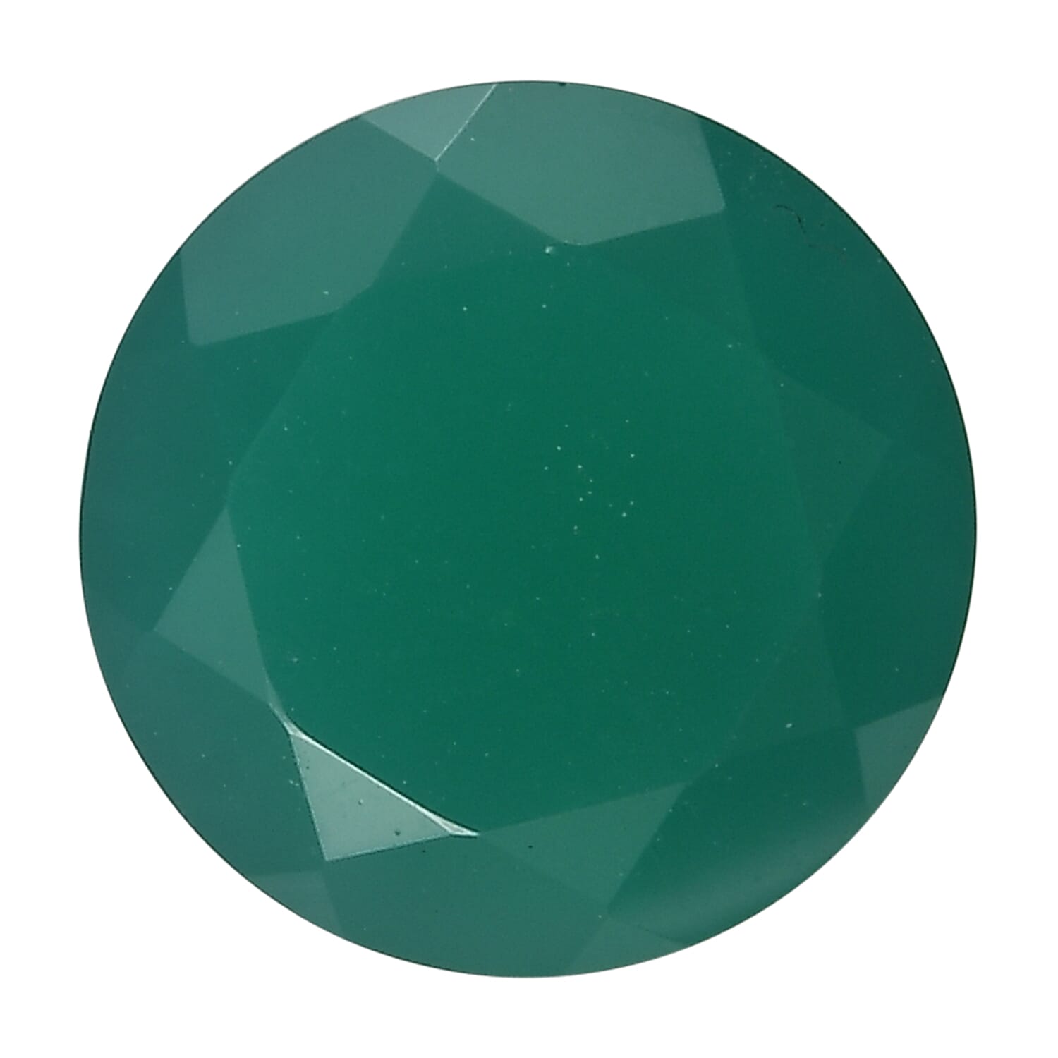 Green Onyx Round 9 mm Gemstone, 2.42 Ct