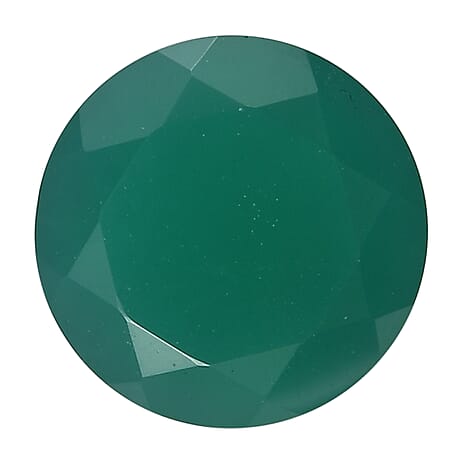 Green Onyx Round 9 mm Gemstone, 2.42 Ct