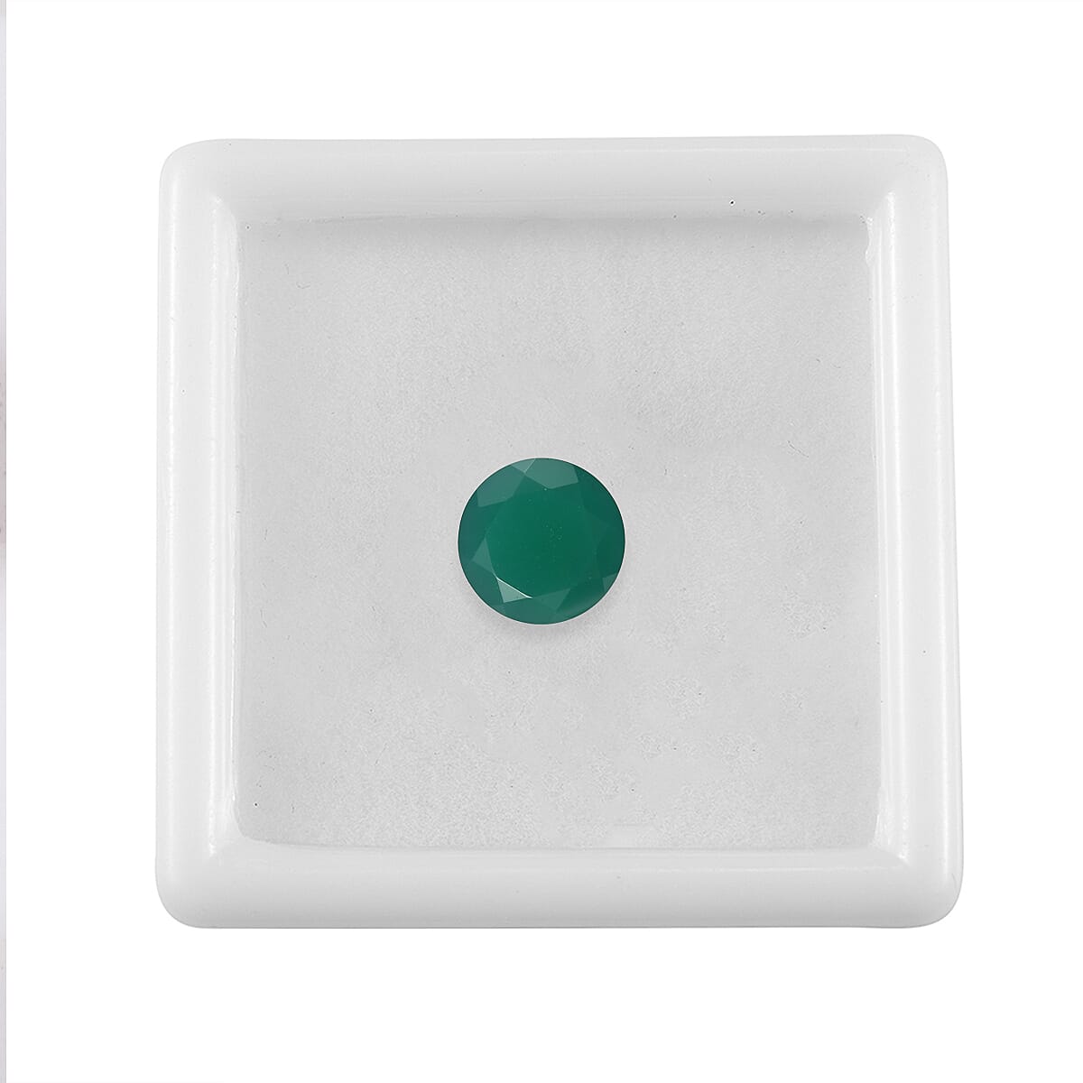Green Onyx Round 9 mm Gemstone, 2.42 Ct