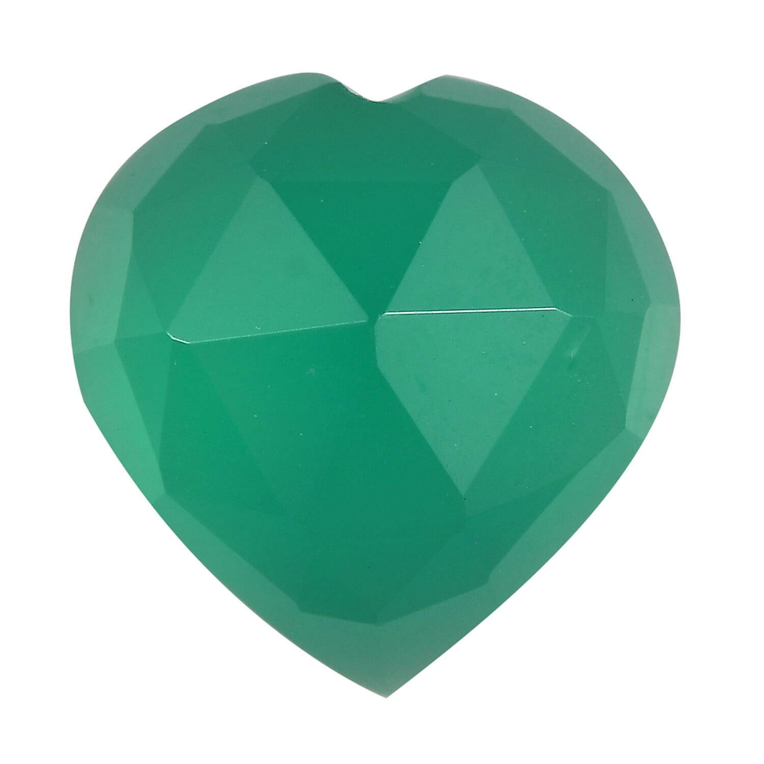 Green Onyx Heart 8 mm Gemstone, 1.82 Ct