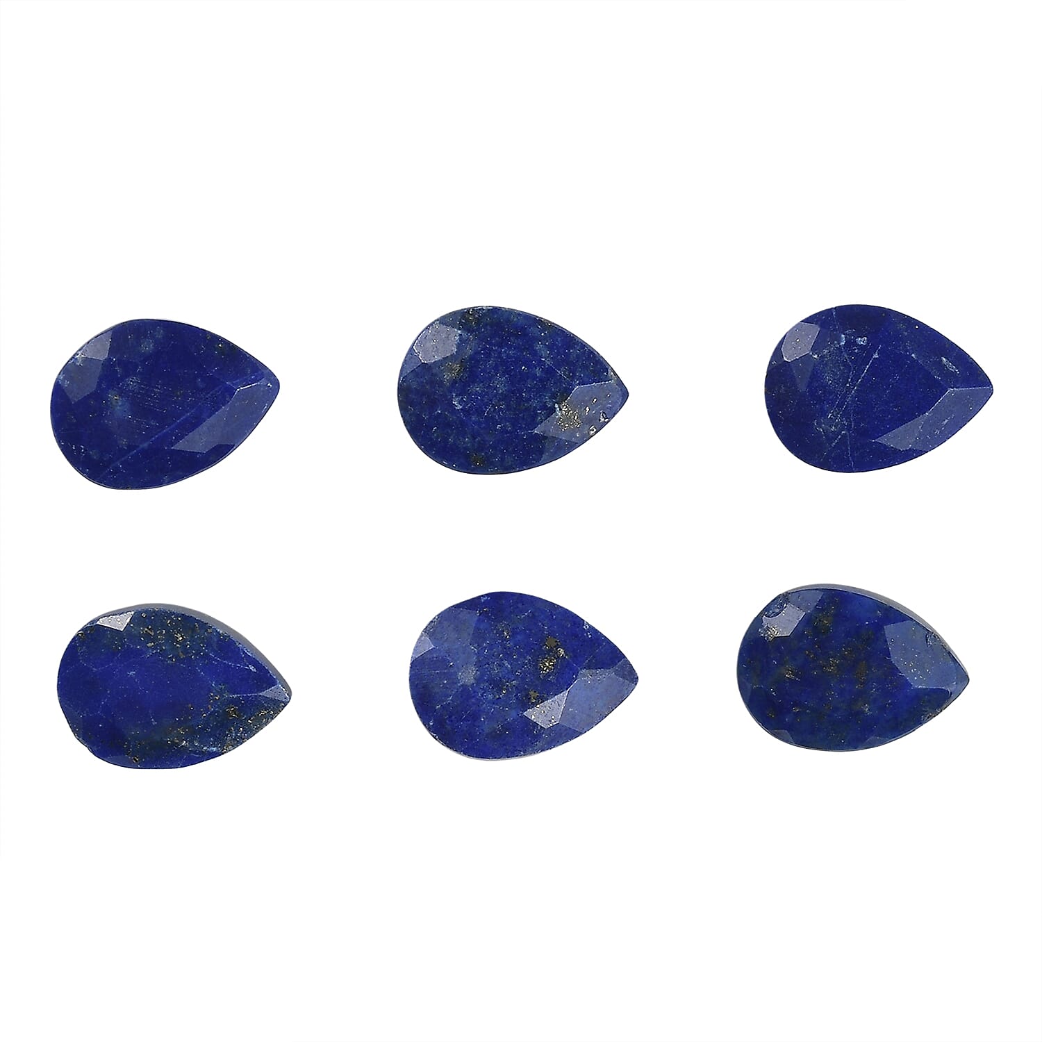 Set Of 6 Lapis Lazuli Pear 7X5 mm Gemstone, 5.10 Ct