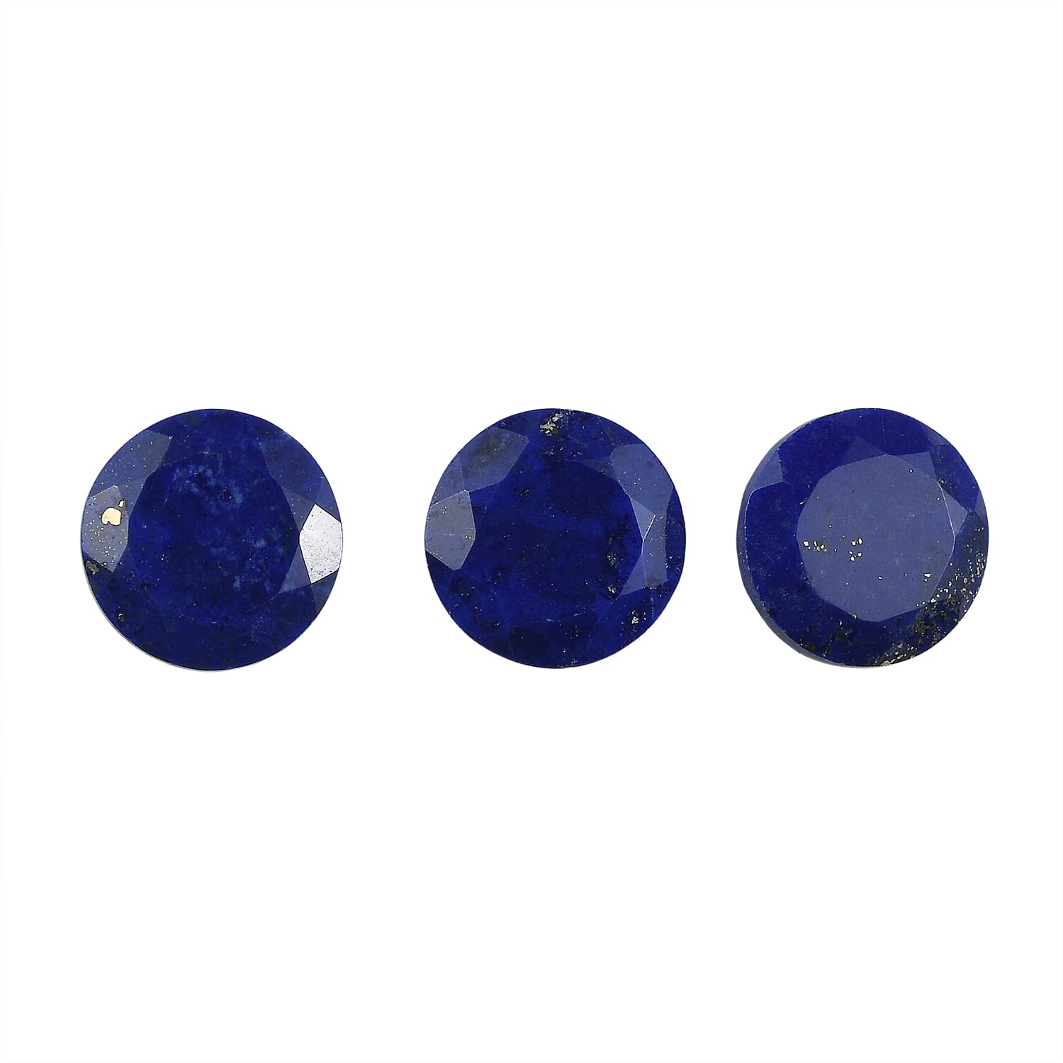 Set Of 3 Lapis Lazuli Round 6 mm Gemstone, 2.43 Ct
