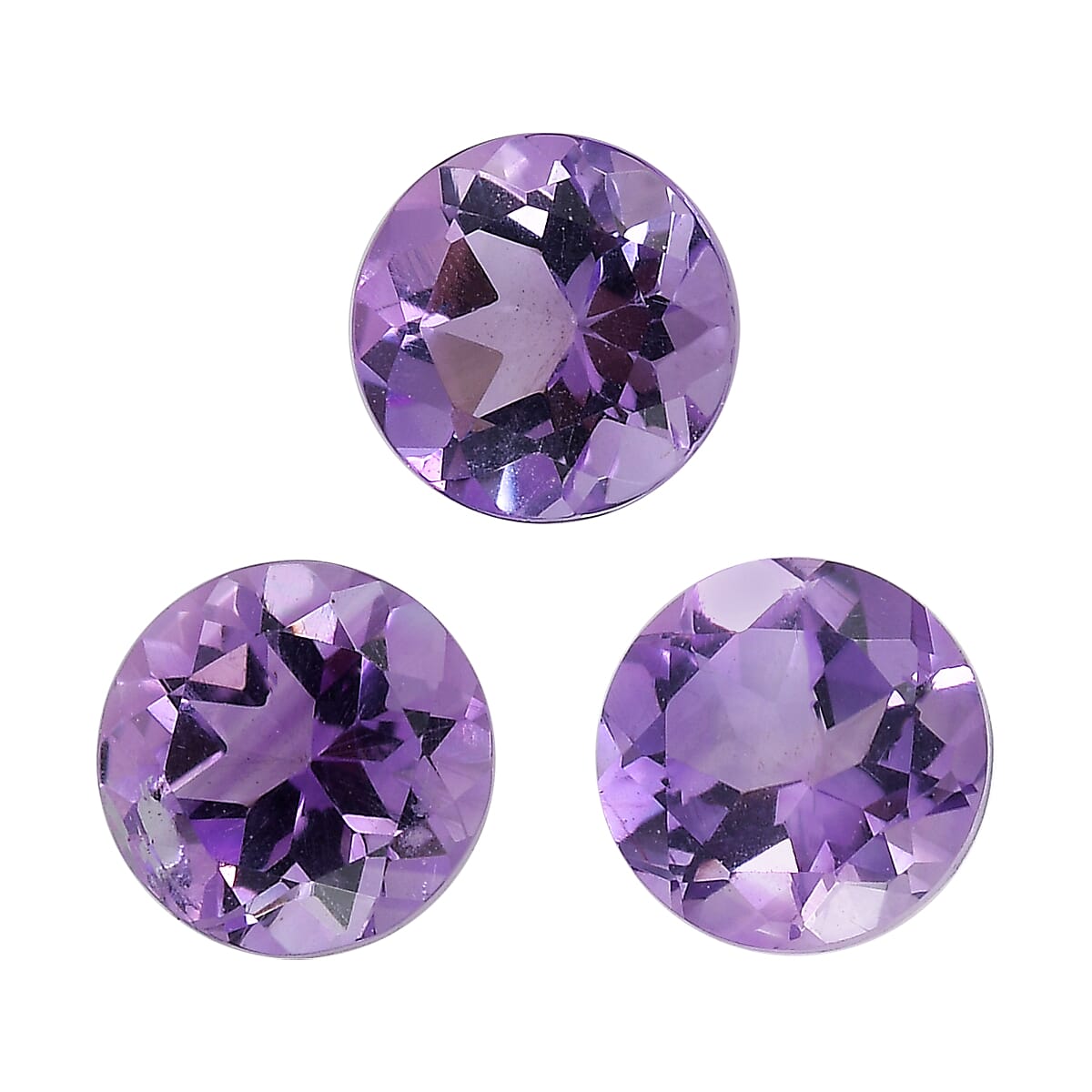 Set Of 3 Pink Amethyst Round 5 mm Gemstone, 1.47 Ct