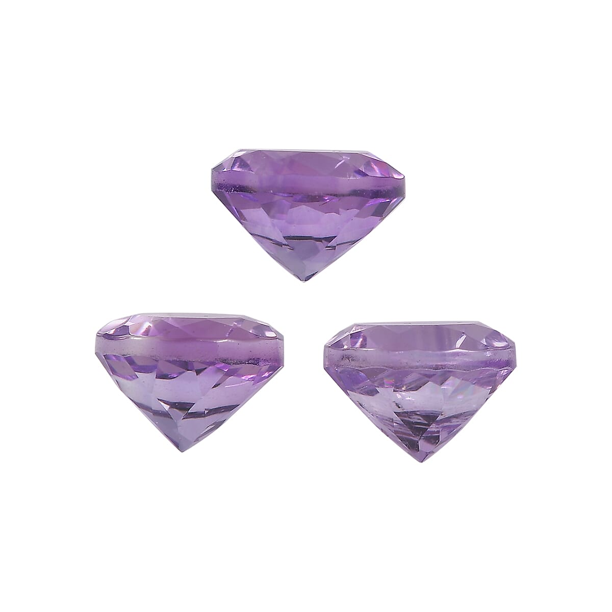 Set Of 3 Pink Amethyst Round 5 mm Gemstone, 1.47 Ct