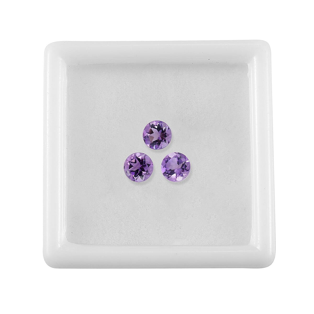 Set Of 3 Pink Amethyst Round 5 mm Gemstone, 1.47 Ct