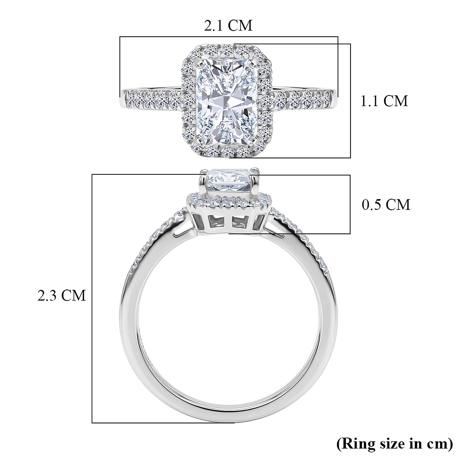 LUXURIANT 1.3 Ct. Lab Grown Diamond Halo Ring