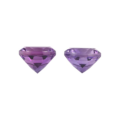 Set Of 2 Pink Amethyst Round 6 mm Gemstone, 1.64 Ct